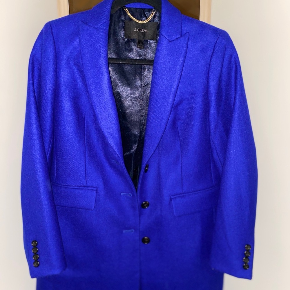 J. Crew cobalt blue pea coat